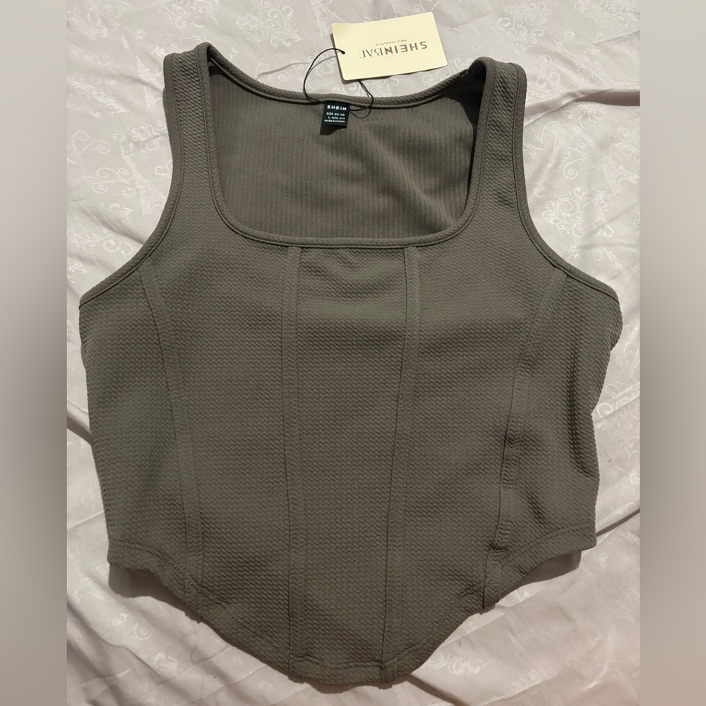 SHEIN Brown Women's Top Large WTH tags